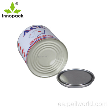 1Liter impreso impreso latas de metal redondas con tapa
